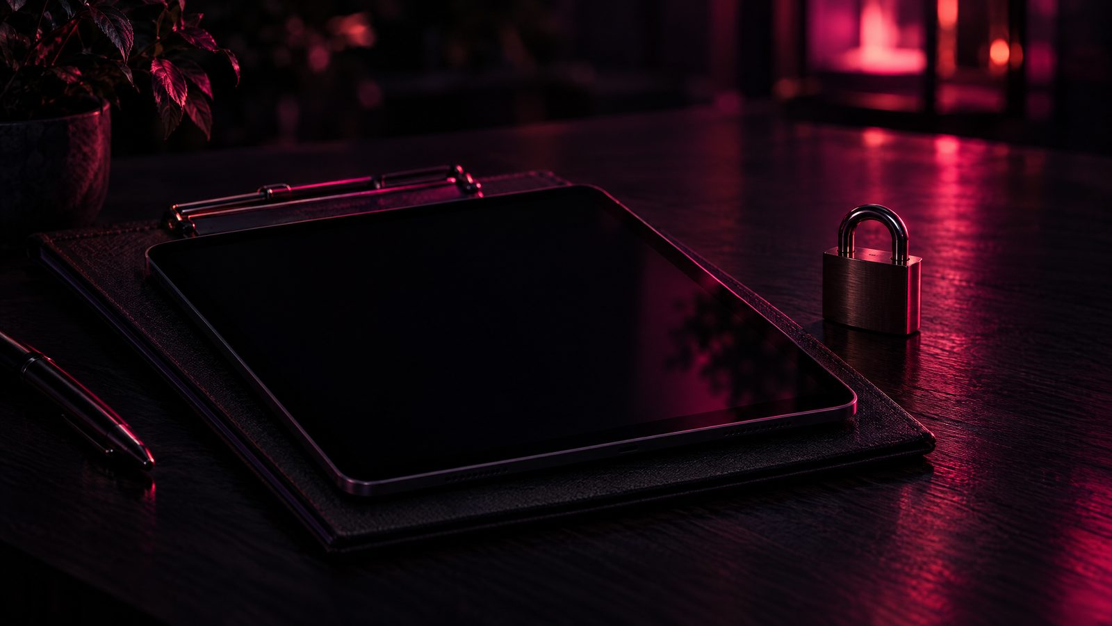KI-generiertes Bild: Tablet mit Formular auf einem Klemmbrett